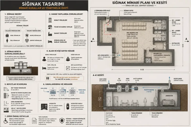 Sığınak Yönetmeliği hakkında mimari yazı